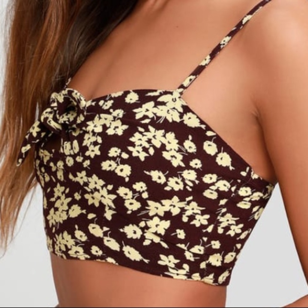 Beautiful NWT Free People floral brami/crop top! - Picture 2 of 8